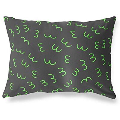 Bonamaison dekorativt kuddöverdrag, neongrön rök prydnadskuddöverdrag, hem dekorativa örngott för vardagsrum, soffa, sovrum, storlek: 45 x 60 cm Designad och tillverkad i Turkiet Bonamaison dekorativt kuddöverdrag, neongrön rök prydnadskuddöverdrag, hem dekorativa örngott för vardagsrum, soffa, sovrum, storlek: 45 x 60 cm Designad och tillverkad i Turkiet