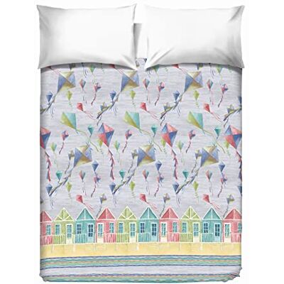 PENSIERI DELICATI Dubbelöverkast 260 x 280 cm, 100% bomull pique-presenning, perfekt som dekorduk, filt spara säng 2 rutor, mönstrade drakar grå, 100% tillverkad i Italien PENSIERI DELICATI Dubbelöverkast 260 x 280 cm, 100% bomull pique-presenning, perfekt som dekorduk, filt spara säng 2 rutor, mönstrade drakar grå, 100% tillverkad i Italien