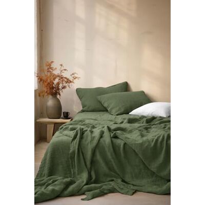 HOME LINGE PASSION Sängkläder i bomullsgasväv 270 x 300 cm khaki HOME LINGE PASSION Sängkläder i bomullsgasväv 270 x 300 cm khaki