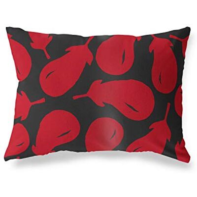 Bonamaison dekorativt kuddöverdrag, röd svart prydnadskuddöverdrag, heminredning örngott för vardagsrum, soffa, sovrum, storlek: 45 x 60 cm – designad och tillverkad i Turkiet Bonamaison dekorativt kuddöverdrag, röd svart prydnadskuddöverdrag, heminredning örngott för vardagsrum, soffa, sovrum, storlek: 45 x 60 cm – designad och tillverkad i Turkiet