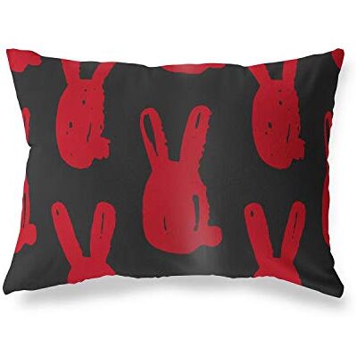 Bonamaison dekorativt kuddöverdrag, röd svart prydnadskuddöverdrag, heminredning örngott för vardagsrum, soffa, sovrum, storlek: 45 x 60 cm – designad och tillverkad i Turkiet Bonamaison dekorativt kuddöverdrag, röd svart prydnadskuddöverdrag, heminredning örngott för vardagsrum, soffa, sovrum, storlek: 45 x 60 cm – designad och tillverkad i Turkiet