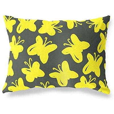 Bonamaison dekorativt kuddöverdrag, neongul blomma prydnadskuddöverdrag, hem dekorativa örngott för vardagsrum, soffa, sovrum, storlek: 45 x 60 cm Designad och tillverkad i Turkiet Bonamaison dekorativt kuddöverdrag, neongul blomma prydnadskuddöverdrag, hem dekorativa örngott för vardagsrum, soffa, sovrum, storlek: 45 x 60 cm Designad och tillverkad i Turkiet