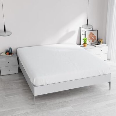 Italian Bed Linen 35 cm (12 tum) lakan, vit, dubbel Italian Bed Linen 35 cm (12 tum) lakan, vit, dubbel