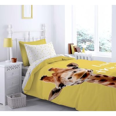 Catherine Lansfield Giraff påslakan + örngott säng 90 cm (160x220 + 50x110) Catherine Lansfield Giraff påslakan + örngott säng 90 cm (160x220 + 50x110)