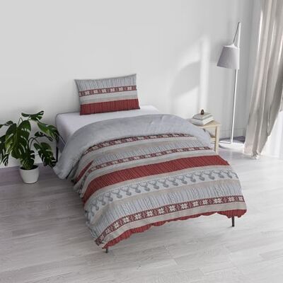 Italian Bed Linen ATHENA Påslakanset, 100% Bomull, Rudolph RÖD, Singel Italian Bed Linen ATHENA Påslakanset, 100% Bomull, Rudolph RÖD, Singel