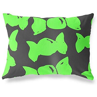 Bonamaison dekorativt kuddöverdrag, neongrön rök prydnadskuddöverdrag, hem dekorativa örngott för vardagsrum, soffa, sovrum, storlek: 45 x 60 cm Designad och tillverkad i Turkiet Bonamaison dekorativt kuddöverdrag, neongrön rök prydnadskuddöverdrag, hem dekorativa örngott för vardagsrum, soffa, sovrum, storlek: 45 x 60 cm Designad och tillverkad i Turkiet