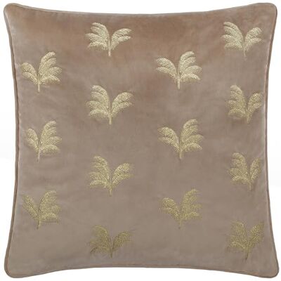 Paoletti Guilded Palms broderad polyesterfylld kudde – mink – 45 x 45 cm Paoletti Guilded Palms broderad polyesterfylld kudde – mink – 45 x 45 cm
