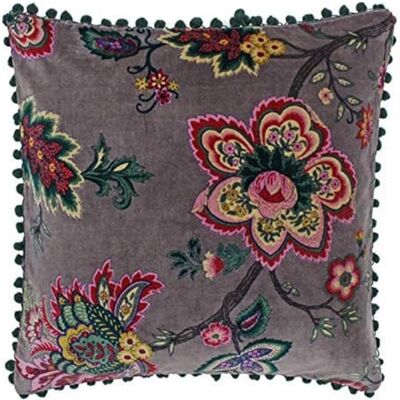 Paoletti Riva Palampur Kuddfodral – mink lila – indiskt blommönster – falskt sammetstyg – rosa pompom kanter – maskintvättbar – 100% bomull – 50 x 50 cm (20 tum x 20 tum) Paoletti Riva Palampur Kuddfodral – mink lila – indiskt blommönster – falskt sammetstyg – rosa pompom kanter – maskintvättbar – 100% bomull – 50 x 50 cm (20 tum x 20 tum)