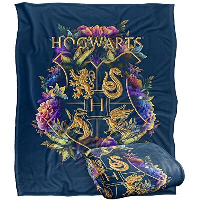 LOGOVISION Harry Potter Hogwarts flerfärgad blommig vapen officiellt licensierad silkeslen touch supermjuk filt 127 cm x 152 cm LOGOVISION Harry Potter Hogwarts flerfärgad blommig vapen officiellt licensierad silkeslen touch supermjuk filt 127 cm x 152 cm