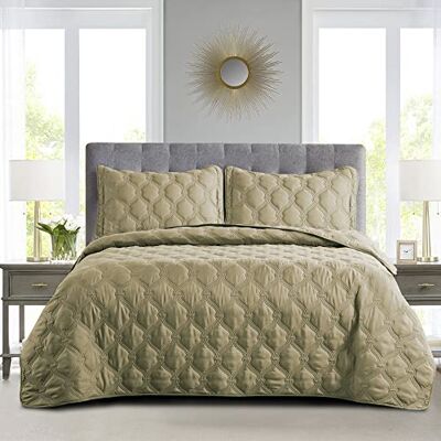 Home Soft Things Hem mjuka saker bra alternativ quiltad sängspridning, 254 cm x 276 cm, antik brons Home Soft Things Hem mjuka saker bra alternativ quiltad sängspridning, 254 cm x 276 cm, antik brons