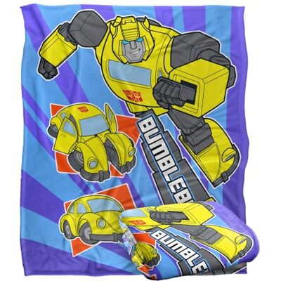 LOGOVISION Transformers filt, 152 x 127 cm Bumblebee Transform Silkeslen Touch Supermjuk överkastfilt LOGOVISION Transformers filt, 152 x 127 cm Bumblebee Transform Silkeslen Touch Supermjuk överkastfilt