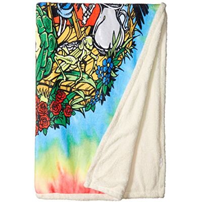Liquid Blue Hippy Sunrise JamTie Dye varm korall fleece kasta filt, multi, 50 tum x 60 tum Liquid Blue Hippy Sunrise JamTie Dye varm korall fleece kasta filt, multi, 50 tum x 60 tum