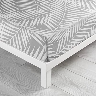 Douceur d'Intérieur , Påslakan (160 x 200 cm) Botania grå, 100% bomull Douceur d'Intérieur , Påslakan (160 x 200 cm) Botania grå, 100% bomull