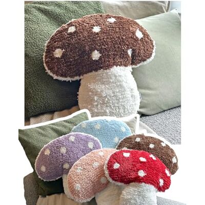 Dreamstall svamp prydnadskudde dekorativ kudde söt dekor 16 x 16 (brun) Dreamstall svamp prydnadskudde dekorativ kudde söt dekor 16 x 16 (brun)
