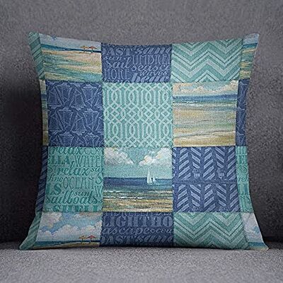 Bonamaison kuddfodral, bomull, flerfärgad, 45 x 45 Bonamaison kuddfodral, bomull, flerfärgad, 45 x 45