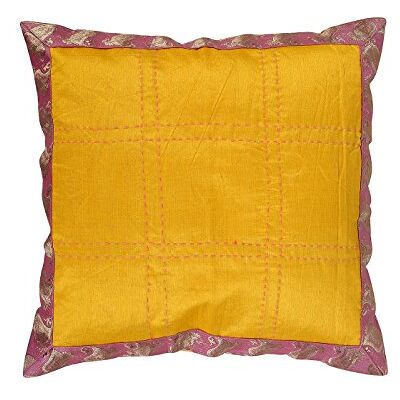 RAJRANG Kantha handarbete kuddöverdrag paisley prt konst-siden äppelstycke örngott RAJRANG Kantha handarbete kuddöverdrag paisley prt konst-siden äppelstycke örngott
