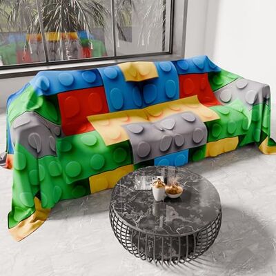 PETTI Artigiani Italiani Enkel sommar överkast, lätt enkel filt, sängöverkast, tegelstenar 100% allergivänlig mikrofiber PETTI Artigiani Italiani Enkel sommar överkast, lätt enkel filt, sängöverkast, tegelstenar 100% allergivänlig mikrofiber
