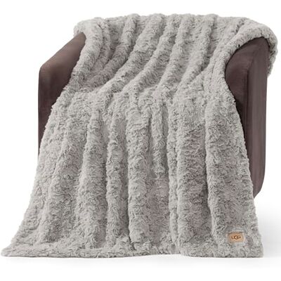 UGG 10485 Adalee mjuk fuskpäls vändbar accent filt lyxig mysig luddig fluffig hotellstil lyxig heminredning lyxiga mjuka filtar för soffa, tätning UGG 10485 Adalee mjuk fuskpäls vändbar accent filt lyxig mysig luddig fluffig hotellstil lyxig heminredning lyxiga mjuka filtar för soffa, tätning