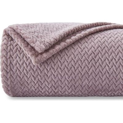 NEWCOSPLAY Supermjuk överkastfilt ljuslila premium silkeslen flanell fleece löv mönster lätt sängfilt alla säsonger användning (ljuslila, överkast (127 x 152 cm) NEWCOSPLAY Supermjuk överkastfilt ljuslila premium silkeslen flanell fleece löv mönster lätt sängfilt alla säsonger användning (ljuslila, överkast (127 x 152 cm)