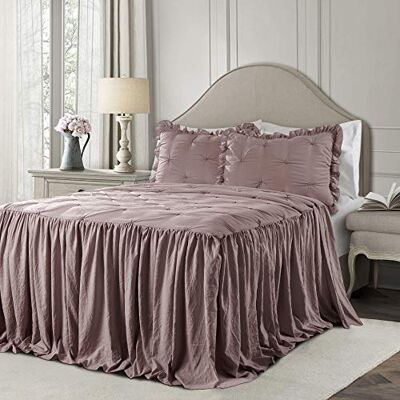 Lush Decor Frodig dekor Ravello Pintuck, polyester, träros, kung Lush Decor Frodig dekor Ravello Pintuck, polyester, träros, kung