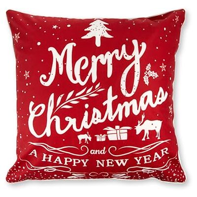 Emma Barclay God Jul Tryck Kuddfodral i rött 43 x 43 cm (17 x 17 tum) Emma Barclay God Jul Tryck Kuddfodral i rött 43 x 43 cm (17 x 17 tum)