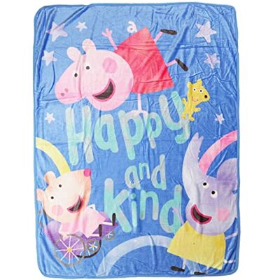 Northwest Peppa Pig Silk Touch filt, 117 cm x 152 cm, Happy Peppa Northwest Peppa Pig Silk Touch filt, 117 cm x 152 cm, Happy Peppa