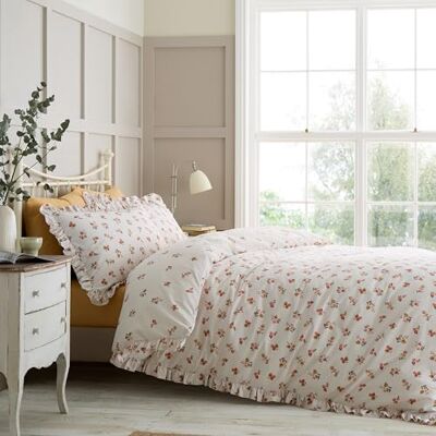 Catherine Lansfield - Frill Ditsy Floral Duvet Cover - Kräm Catherine Lansfield - Frill Ditsy Floral Duvet Cover - Kräm