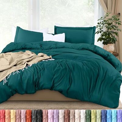Utopia Bedding Utopia Sängkläder, påslakan king size – 1 påslakan med 2 örngott – 3 delar sängkläder täcke med dragkedja – mjukt borstat mikrofiber, 254 x 230 cm (kung, blågrön) Utopia Bedding Utopia Sängkläder, påslakan king size – 1 påslakan med 2 örngott – 3 delar sängkläder täcke med dragkedja – mjukt borstat mikrofiber, 254 x 230 cm (kung, blågrön)