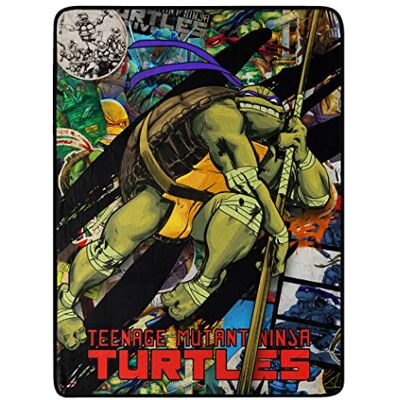 Northwest Teenage Mutant Ninja Turtles Micro Raschel prydnadsfilt, 117 cm x 152 cm, Dashing Donnie Northwest Teenage Mutant Ninja Turtles Micro Raschel prydnadsfilt, 117 cm x 152 cm, Dashing Donnie