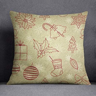 Bonamaison dekorativt kuddöverdrag, polyester, flerfärgad, 45 x 45 cm Bonamaison dekorativt kuddöverdrag, polyester, flerfärgad, 45 x 45 cm