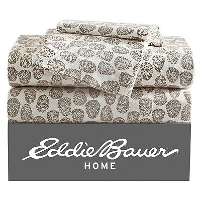 Eddie Bauer – tvillinglakan, bomullsflanellbäddsset, borstad för extra mjukhet, mysig heminredning (liten bäck tallkotte beige, tvilling) Eddie Bauer – tvillinglakan, bomullsflanellbäddsset, borstad för extra mjukhet, mysig heminredning (liten bäck tallkotte beige, tvilling)