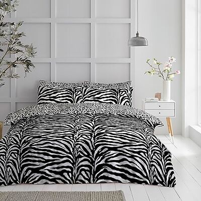 GC GAVENO CAVAILIA Gaveno Cavailia lyxig ZEBRA SKIN sängset med påslakan och örngott vit/svart kung (230cm x 220cm) GC GAVENO CAVAILIA Gaveno Cavailia lyxig ZEBRA SKIN sängset med påslakan och örngott vit/svart kung (230cm x 220cm)