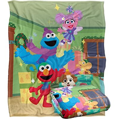 LOGOVISION Sesame Street Furry Friends Forever Elmo Abby Cookie Monster Presents Kids Silkeslen Touch filt, 152 x 127 cm LOGOVISION Sesame Street Furry Friends Forever Elmo Abby Cookie Monster Presents Kids Silkeslen Touch filt, 152 x 127 cm