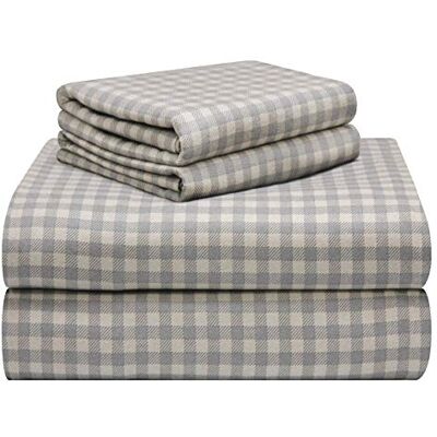 pointehaven 180 GSM lyxigt bomullslakan med tryck, Twin XL, bondgård pläd pointehaven 180 GSM lyxigt bomullslakan med tryck, Twin XL, bondgård pläd