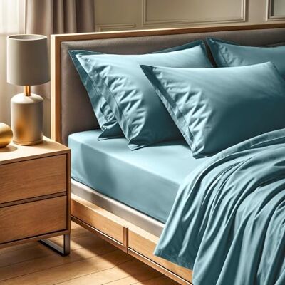 Nuit Des Rêves Premium Ranforce Double XL Fitted Sheet (140 x 200 + 30 cm) 100% bomull, 145 trådantal: mint Color maskintvättbar vid 30 °C, mjuk och hållbar Nuit Des Rêves Premium Ranforce Double XL Fitted Sheet (140 x 200 + 30 cm) 100% bomull, 145 trådantal: mint Color maskintvättbar vid 30 °C, mjuk och hållbar