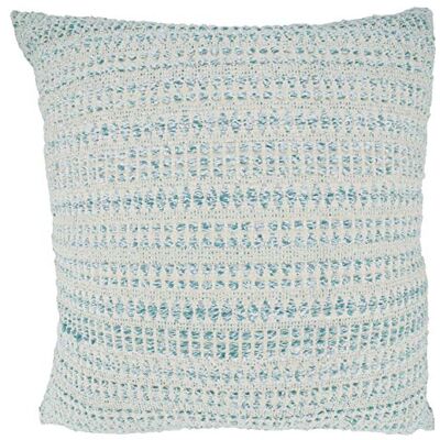 SARO LIFESTYLE Celeste kollektion vävd linje kuddfodral, 56 cm x 55 cm, aqua SARO LIFESTYLE Celeste kollektion vävd linje kuddfodral, 56 cm x 55 cm, aqua