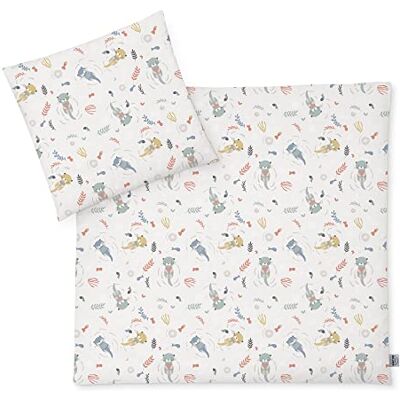 Julius Zöllner Jersey – barnsängkläder 80 x 80 + 35 x 40 cm 2-delat set av påslakan och örngott 100% jerseybomull med dragkedja Standard 100 av OEKO-TEX Little Otti Julius Zöllner Jersey – barnsängkläder 80 x 80 + 35 x 40 cm 2-delat set av påslakan och örngott 100% jerseybomull med dragkedja Standard 100 av OEKO-TEX Little Otti