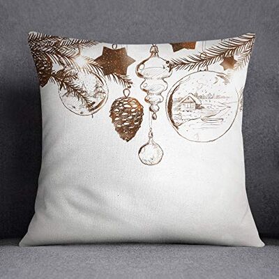 Bonamaison dekorativt kuddöverdrag, polyester, flerfärgad, 45 x 45 cm Bonamaison dekorativt kuddöverdrag, polyester, flerfärgad, 45 x 45 cm