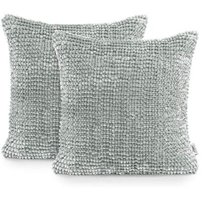 AmeliaHome Uppsättning av 2 Kuddar Prydnad Örngott Dekorativa Örngott 45 x 45 cm Bati-stål AmeliaHome Uppsättning av 2 Kuddar Prydnad Örngott Dekorativa Örngott 45 x 45 cm Bati-stål