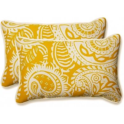 Pillow Perfect Kudde perfekt Addie äggula rektangulär prydnadskudde (set med 2), gul/elfenben, 29 cm x 47 cm Pillow Perfect Kudde perfekt Addie äggula rektangulär prydnadskudde (set med 2), gul/elfenben, 29 cm x 47 cm