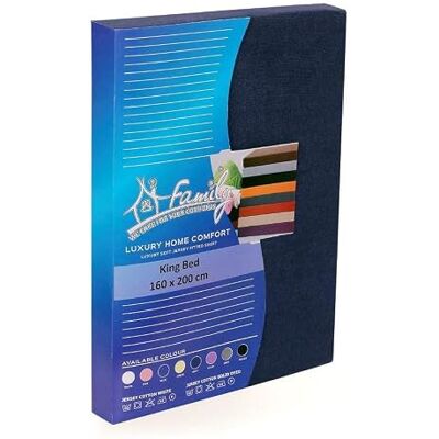 Family Bedding Marinblått dra-på-lakan enkel – jersey bomull enkelt dra-på-lakan djup ficka – 4-vägs stretch lakan – krymp- och blekningsbeständigt (enkel (100 x 200 cm), marinblå). Family Bedding Marinblått dra-på-lakan enkel – jersey bomull enkelt dra-på-lakan djup ficka – 4-vägs stretch lakan – krymp- och blekningsbeständigt (enkel (100 x 200 cm), marinblå).