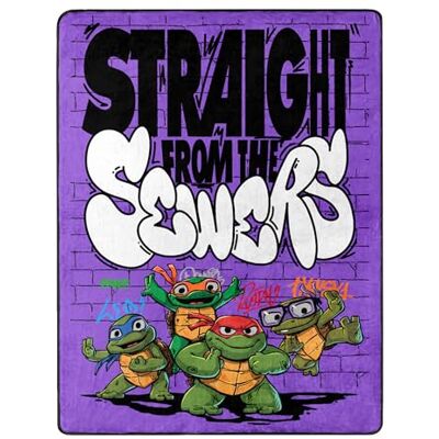 Northwest Teenage Mutant Ninja Turtles Silk Touch filt, 117 cm x 152 cm, rak från avlopp Northwest Teenage Mutant Ninja Turtles Silk Touch filt, 117 cm x 152 cm, rak från avlopp