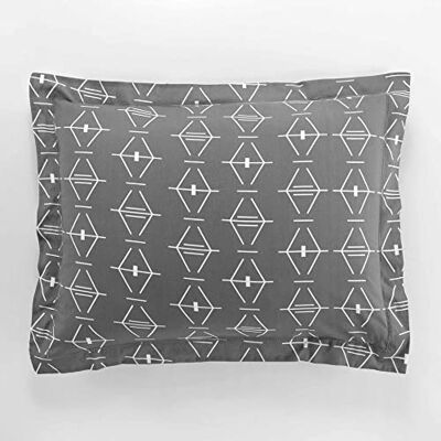 Douceur d'Intérieur mjukhet i interiören, platt flygande kuddfodral 50 x 70 cm antracit, 100% bomull, Aristide Douceur d'Intérieur mjukhet i interiören, platt flygande kuddfodral 50 x 70 cm antracit, 100% bomull, Aristide