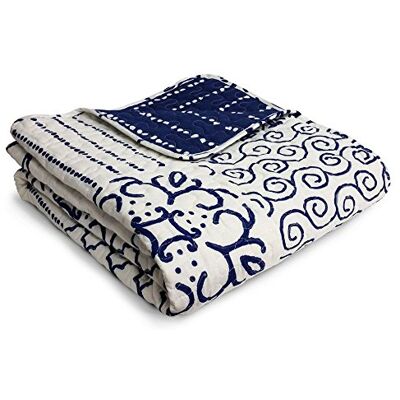 Lush Decor Monique Throw, 127 x 152 cm, blå, 50 x 60 Lush Decor Monique Throw, 127 x 152 cm, blå, 50 x 60