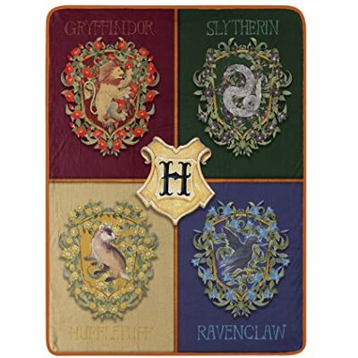 Northwest Harry Potter-filt av mikro-Raschel, överkast, pläd, lätt vikt, ventilerande, för soffa, gosig för alla årstider, 117 x 152 cm, botaniska hus Northwest Harry Potter-filt av mikro-Raschel, överkast, pläd, lätt vikt, ventilerande, för soffa, gosig för alla årstider, 117 x 152 cm, botaniska hus