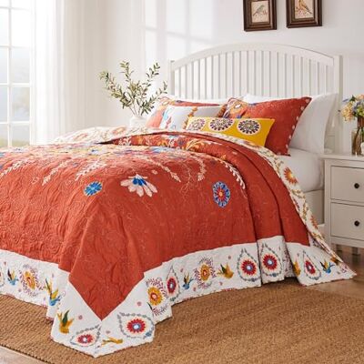 Greenland Home Fashions Greenland Home barfota bungalow topanga quiltat sängöverkast, 3-delad jumbo kung, multi Greenland Home Fashions Greenland Home barfota bungalow topanga quiltat sängöverkast, 3-delad jumbo kung, multi