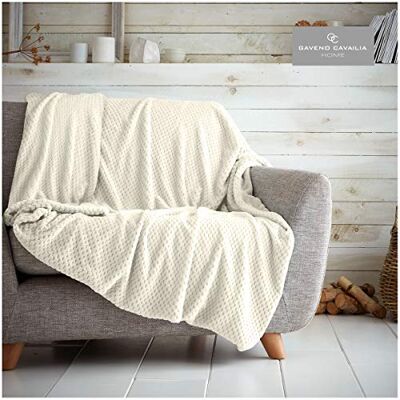 GC GAVENO CAVAILIA Gaveno Cavailia Mysig och gosig POPCORN fleecefilt 150 x 200 cm, polyester, dubbel, grädde GC GAVENO CAVAILIA Gaveno Cavailia Mysig och gosig POPCORN fleecefilt 150 x 200 cm, polyester, dubbel, grädde