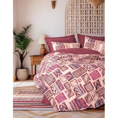 Nuit Des Rêves Ranforce Single XXL täcke täckset, klaret röd, 155 x 220 cm 100% bomull, pigment tryckt, maskintvättbar tvättbar, knappstängning lyxig komfort för ditt sovrum Nuit Des Rêves Ranforce Single XXL täcke täckset, klaret röd, 155 x 220 cm 100% bomull, pigment tryckt, maskintvättbar tvättbar, knappstängning lyxig komfort för ditt sovrum