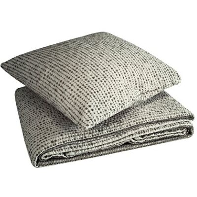Toison d'Or Alnoé chenille överkast silver lera 180 x 150 cm Toison d'Or Alnoé chenille överkast silver lera 180 x 150 cm