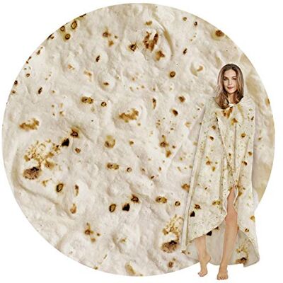 SeaRoomy Burritos tortilla-filt, tortilla omlottfilt, nyhet roliga gåvor tortilla rund filt gigantisk tortilla rund mjuk filt (ljusgul, 119 cm) SeaRoomy Burritos tortilla-filt, tortilla omlottfilt, nyhet roliga gåvor tortilla rund filt gigantisk tortilla rund mjuk filt (ljusgul, 119 cm)